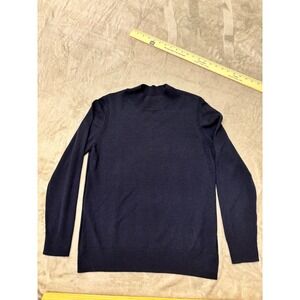 Banana Republic Women's Mock Neck Sweater‎ Navy Long Sleeve Knit Top Size L